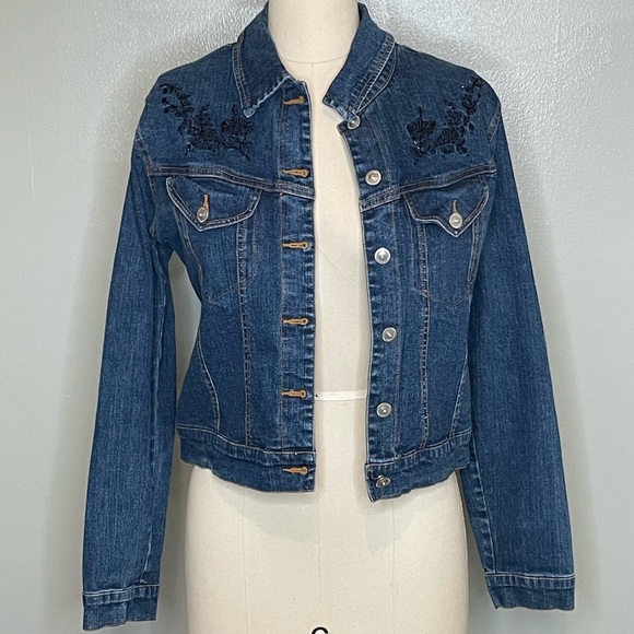 Andre sauvage, embroidered denim jacket - Picture 5 of 12